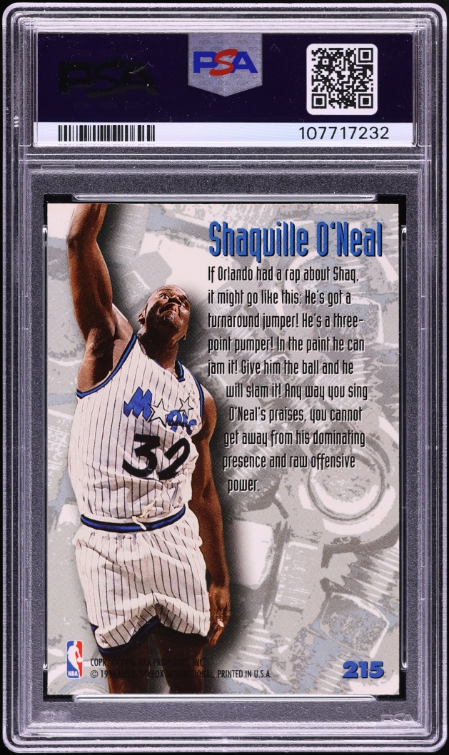 1995 Metal Nuts & Bolts Shaquille O'Neal #215 PSA 9 MINT