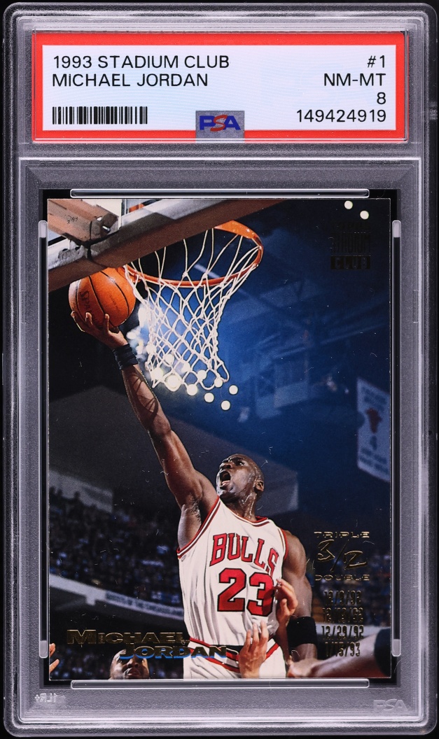 1993 Stadium Club Basketball Michael Jordan #1 PSA 8 NM-MT