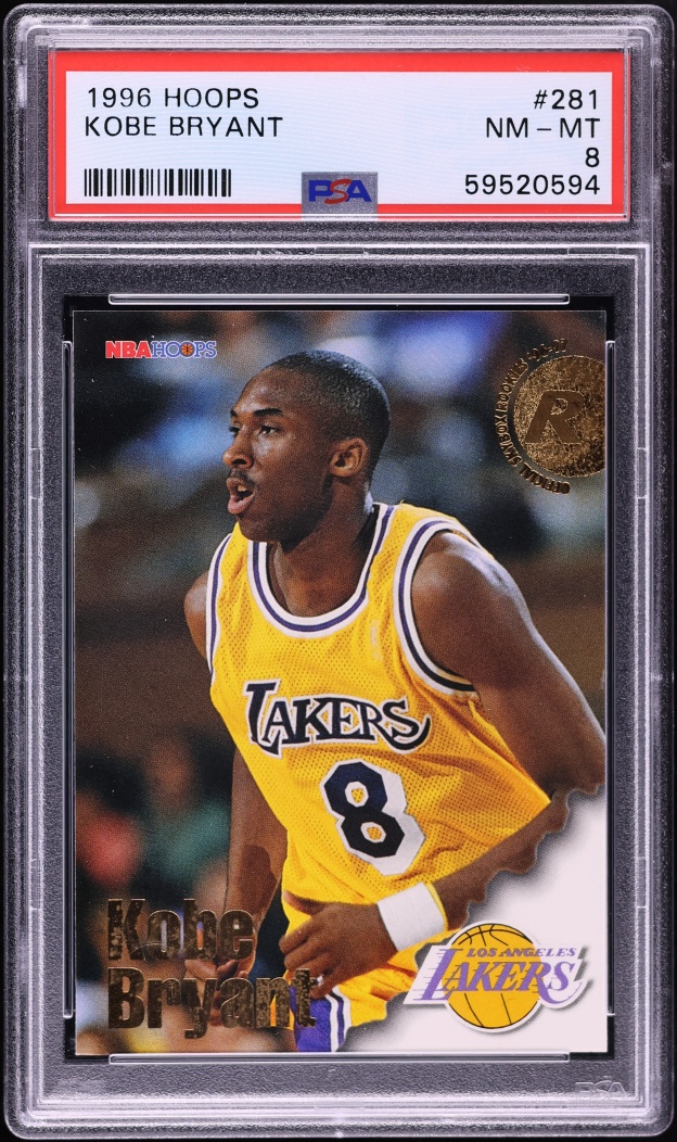 1996 Hoops Kobe Bryant ROOKIE #281 PSA 8 NM-MT