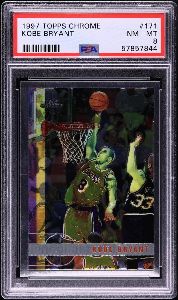 1997 Topps Chrome Kobe Bryant #171 PSA 8 NM-MT