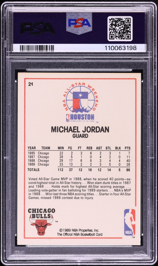 1989 Hoops All-Star Michael Jordan #21 PSA 9 MINT