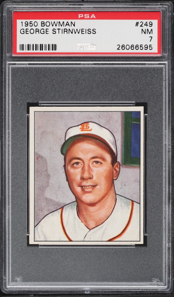 1950 Bowman George Stirnweiss #249 PSA 7 NRMT