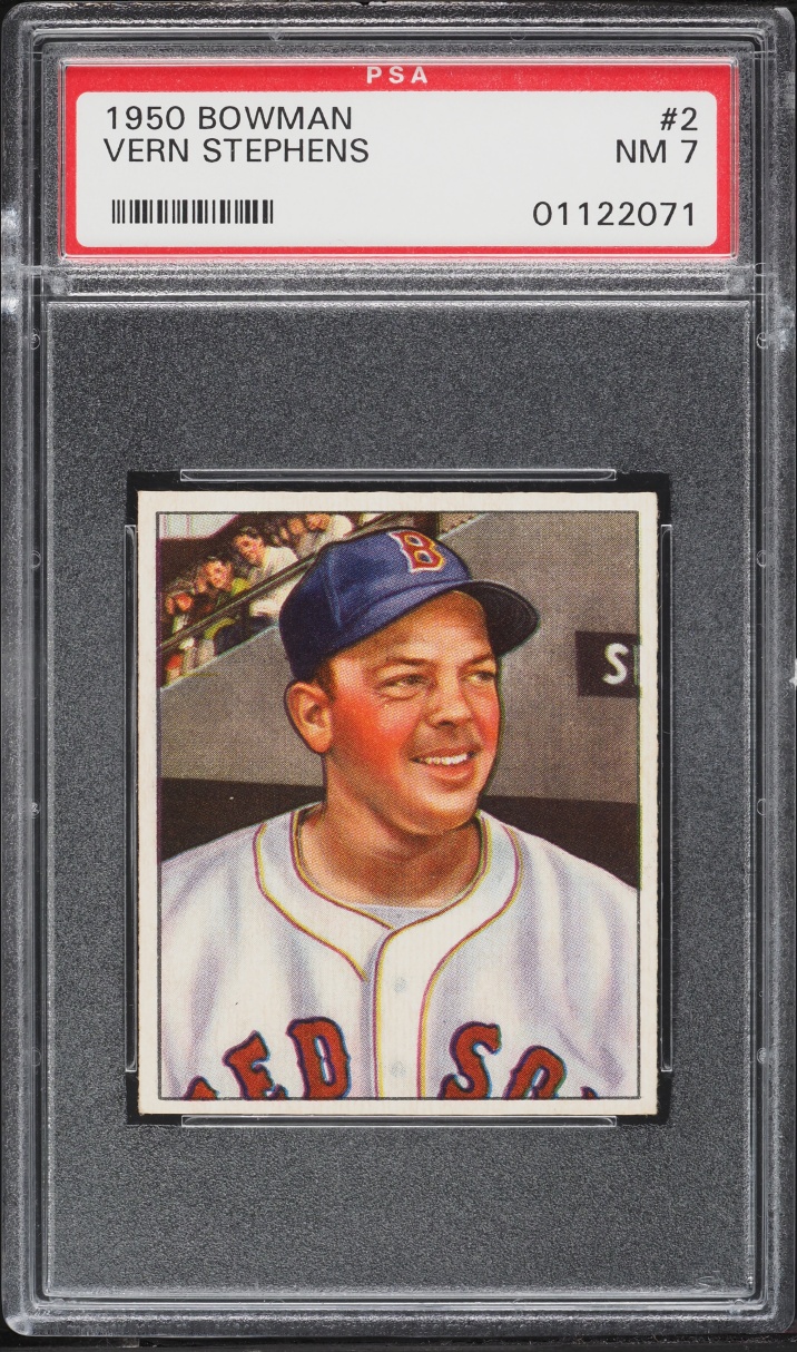 1950 Bowman Vern Stephens #2 PSA 7 NRMT