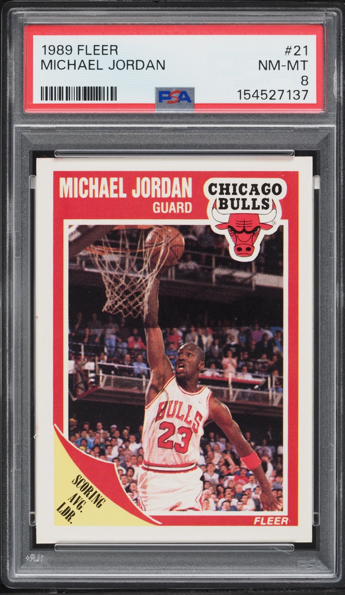 1989 Fleer Basketball Michael Jordan #21 PSA 8 NM-MT