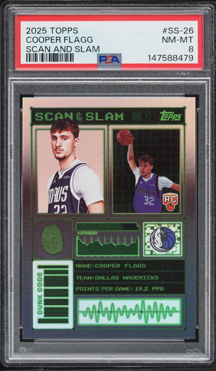 2025 Topps Scan And Slam Cooper Flagg ROOKIE #SS-26 PSA 8 NM-MT