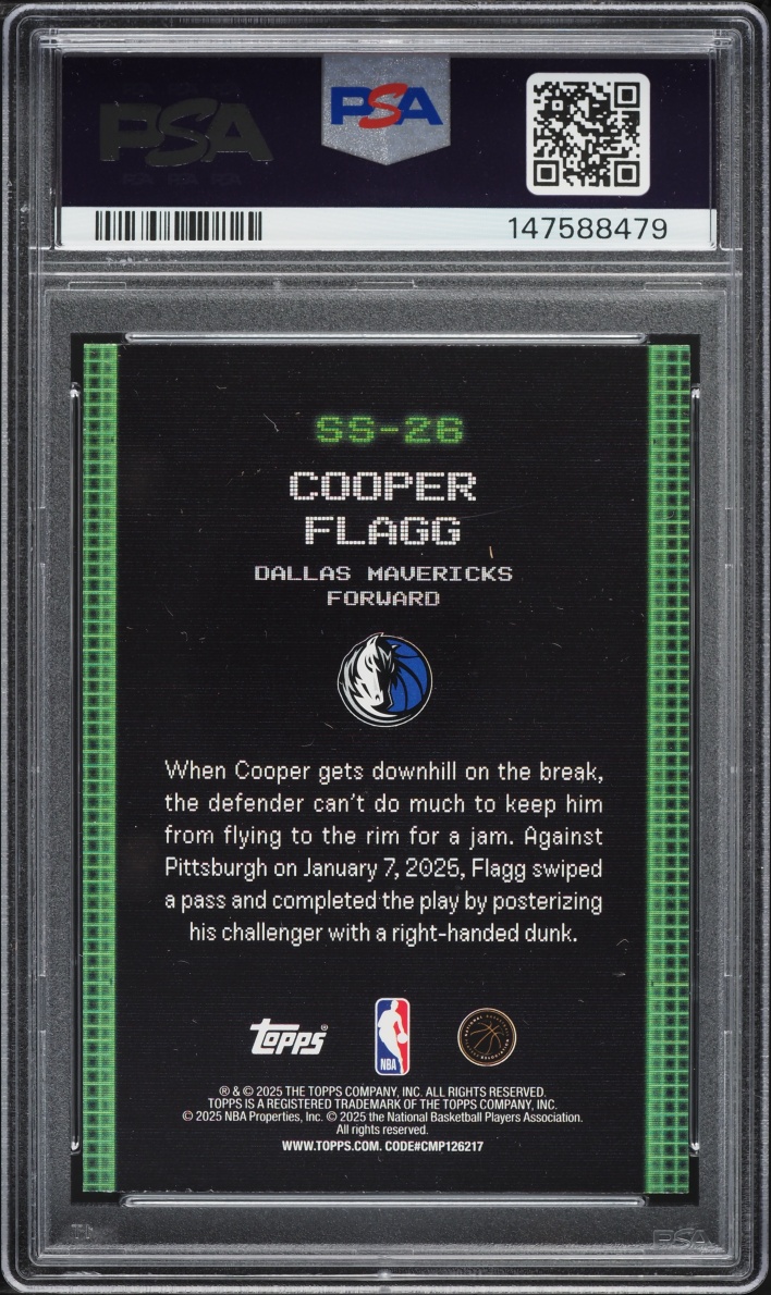 2025 Topps Scan And Slam Cooper Flagg ROOKIE #SS-26 PSA 8 NM-MT