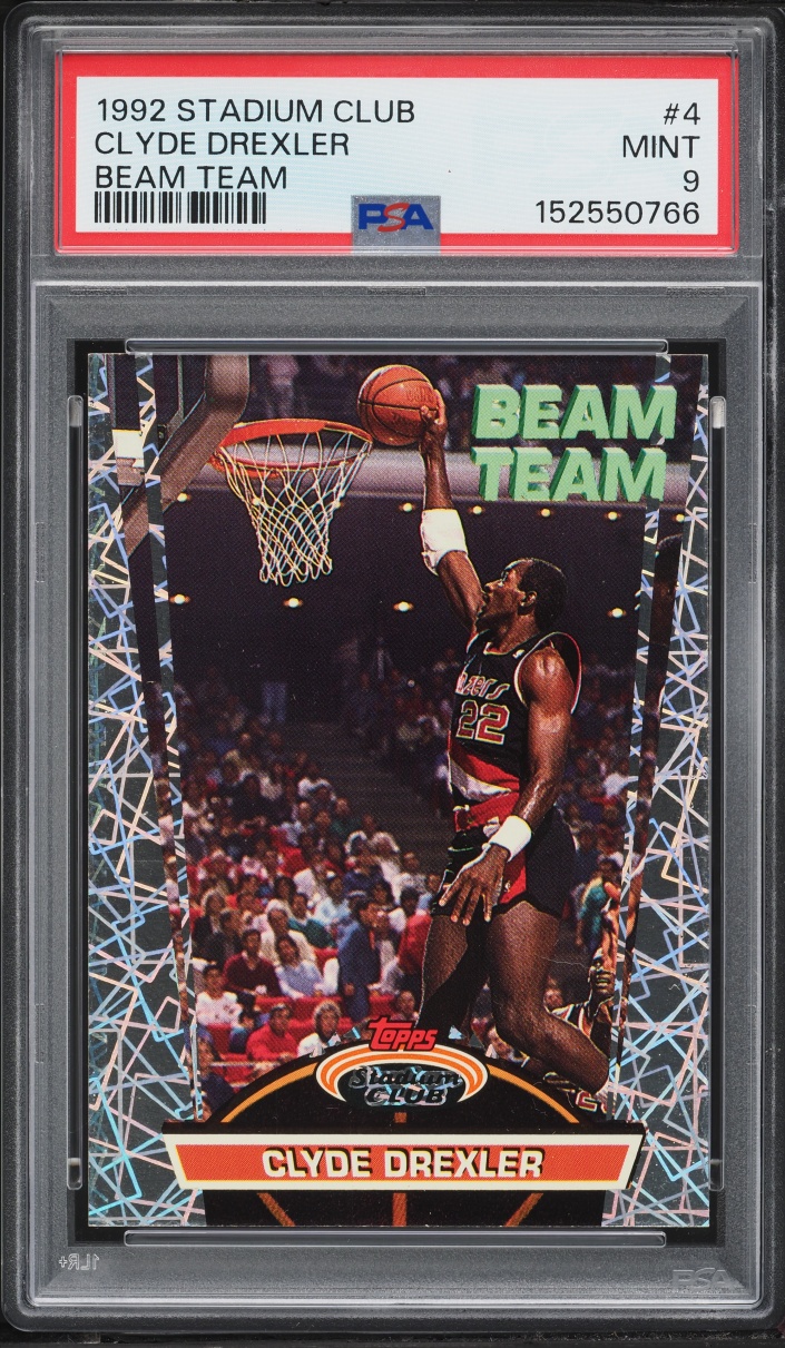 1992 Stadium Club Beam Team Clyde Drexler #4 PSA 9 MINT
