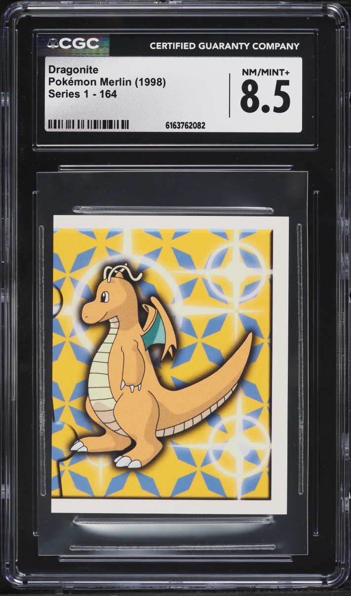1998 Pokemon Merlin Series 1 Dragonite #164 CGC 8.5 NM-MT+
