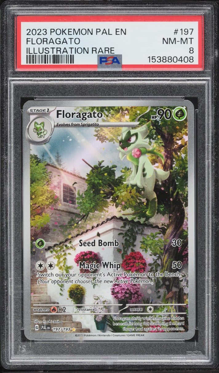 2023 Pokemon Scarlet & Violet Paldea Evolved IR Floragato #197 PSA 8 NM-MT