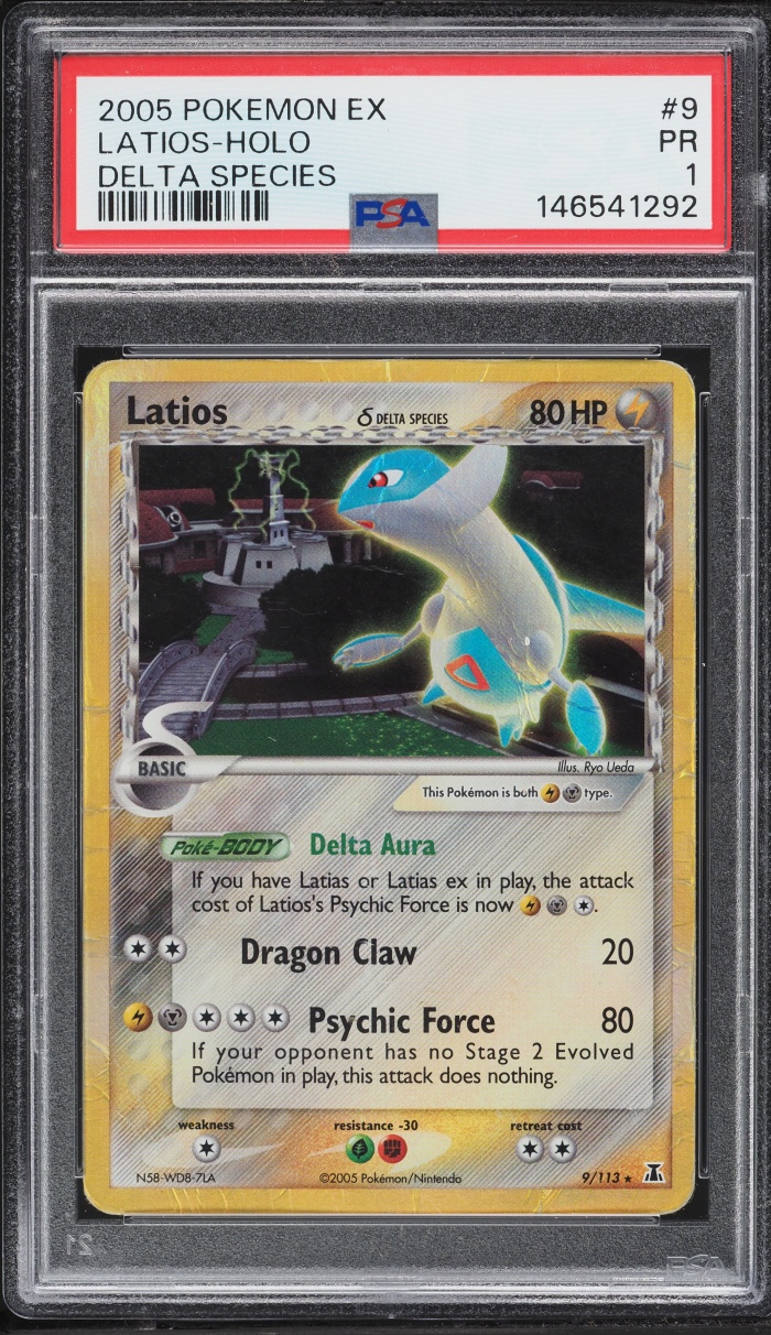 2005 Pokemon EX Delta Species Holo Latios #9 PSA 1 PR