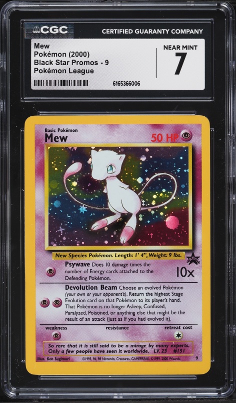 1999 Pokemon Wizards Of The Coast Black Star Promos Holo Mew #9 BGS 9 MINT on Fanatics Collect 1999 Pokemon Wizards Of The Coast Black Star Promos Holo Mew #9 BGS 9 MINT on Fanatics Collect