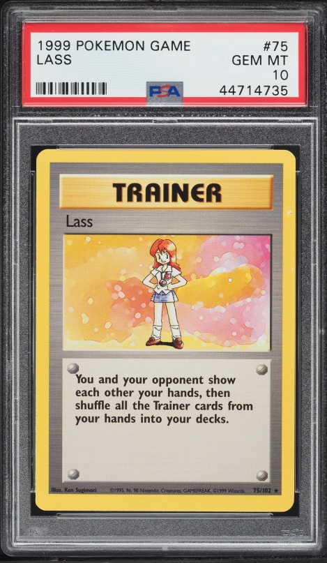 1999 Pokemon Base Set Lass #75 PSA 10 GEM MINT