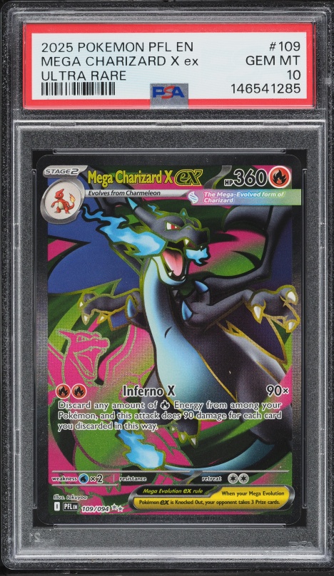 2025 ポケモン メガリザードンX ex #223 Gem Mint 10 2025 Pokemon Japanese Mega Dream Ex MA Mega Charizard X Ex #223