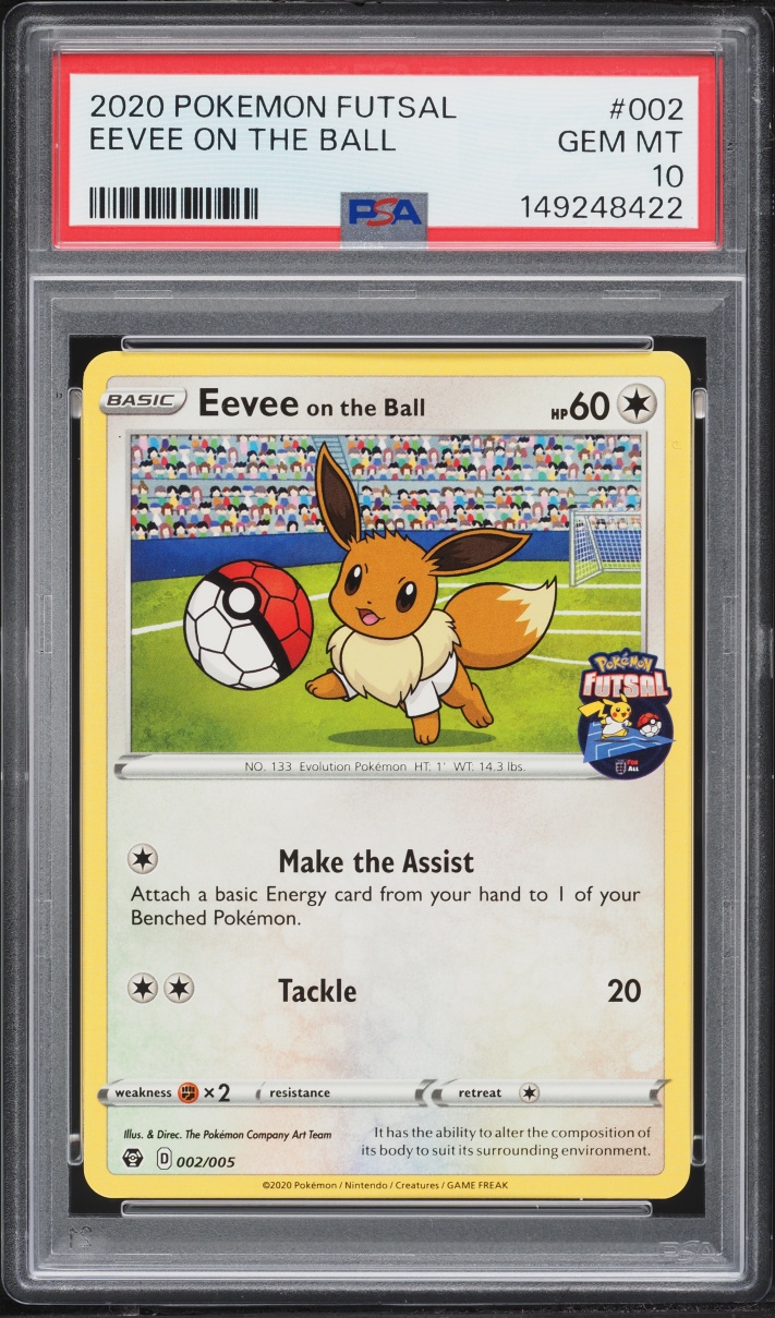 2020 Pokemon Sword & Shield Futsal Eevee On The Ball #2 PSA 10 GEM MINT