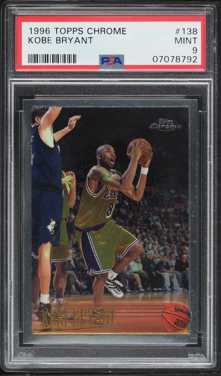 1996 Topps Chrome Kobe Bryant ROOKIE #138 PSA 9 MINT
