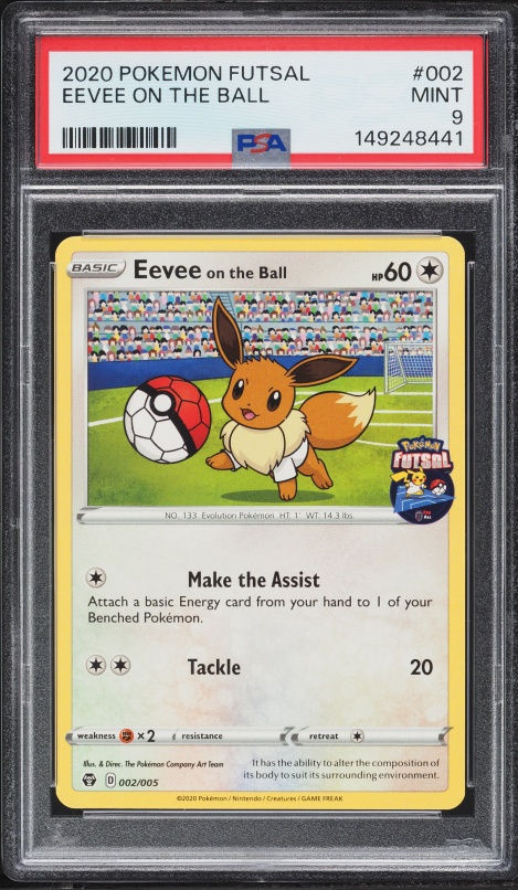 2020 Pokemon Sword & Shield Futsal Eevee On The Ball #2 PSA 9 MINT