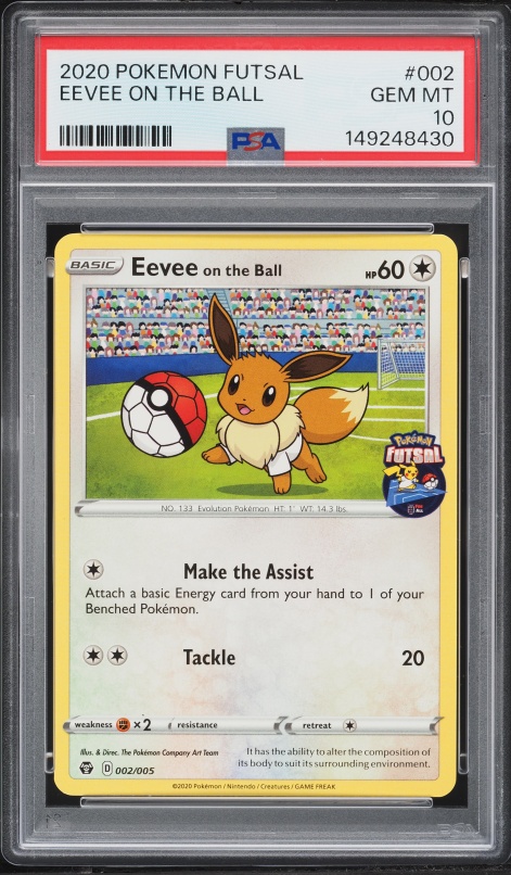 2020 Pokemon Sword & Shield Futsal Eevee On The Ball #2 PSA 10 GEM MINT