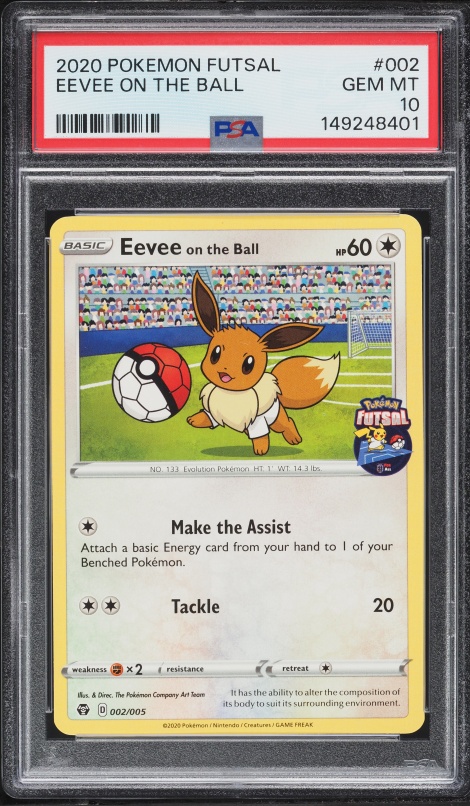 2020 Pokemon Sword & Shield Futsal Eevee On The Ball #2 PSA 10 GEM MINT