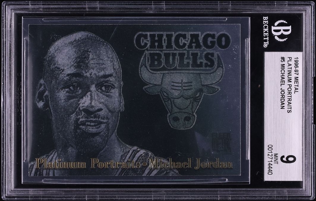 1996 Metal Platinum Portraits Michael Jordan #5 BGS 9 MINT