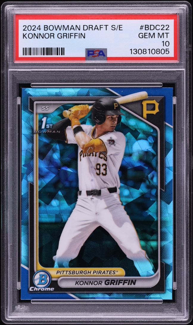 2024 Bowman Chrome Draft Sapphire Edition Konnor Griffin PROSPECT #BDC-22 PSA 10 GEM MINT
