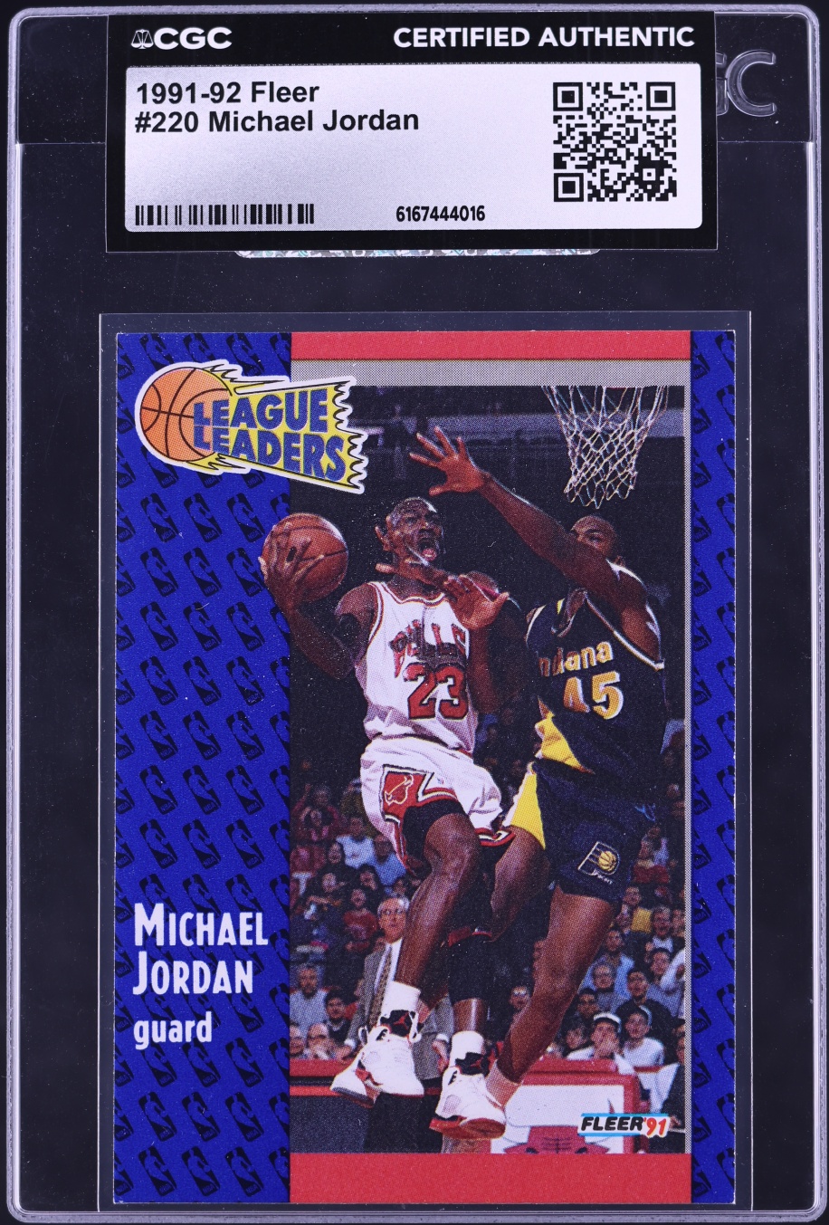 1991 Fleer Basketball Michael Jordan #220 CGC AUTH