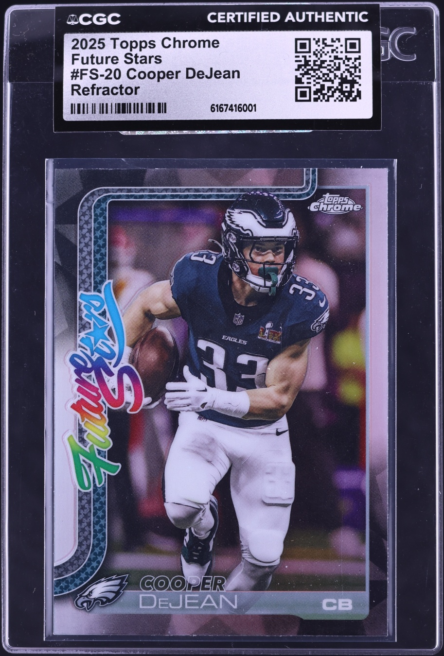 2025 Topps Chrome Future Stars Refractor Cooper DeJean #FS-20 CGC AUTH