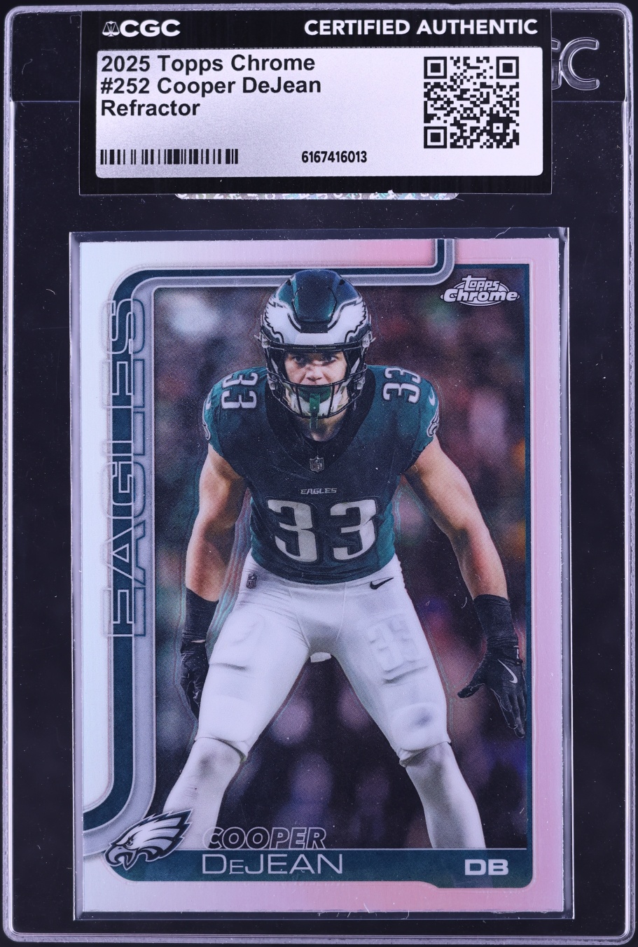2025 Topps Chrome Refractor Cooper DeJean #252 CGC AUTH