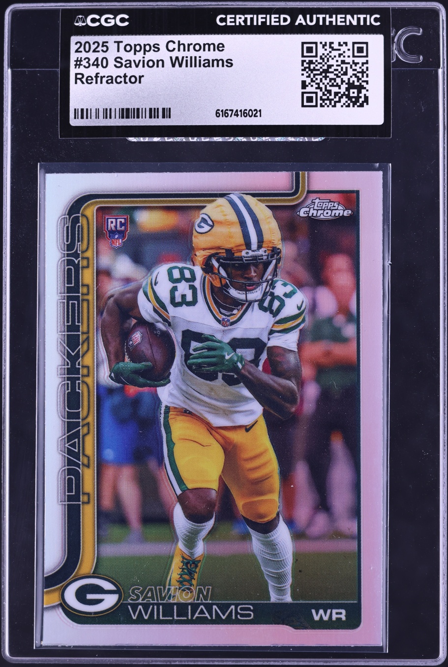 2025 Topps Chrome Refractor Savion Williams ROOKIE #340 CGC AUTH