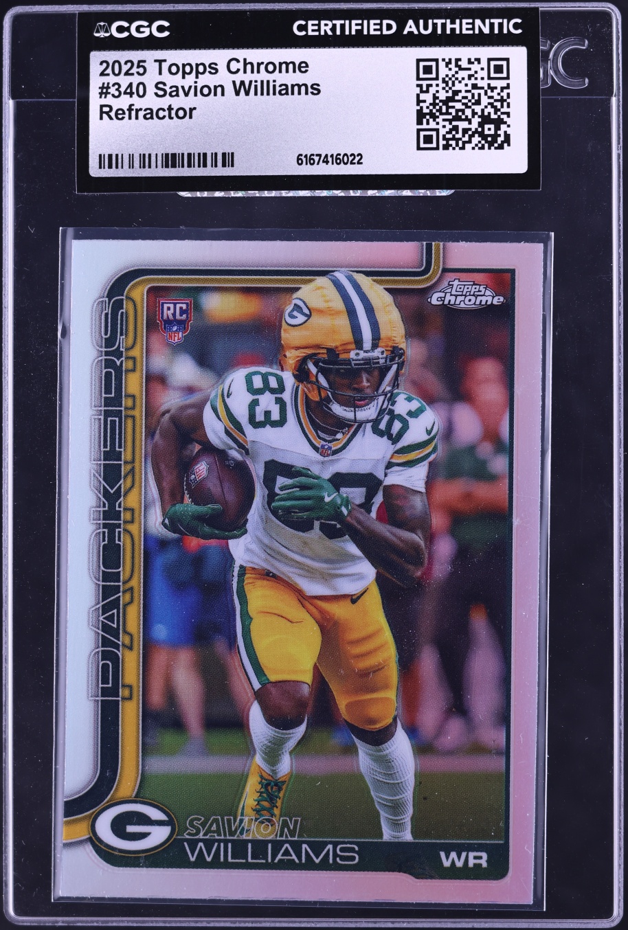 2025 Topps Chrome Refractor Savion Williams ROOKIE #340 CGC AUTH