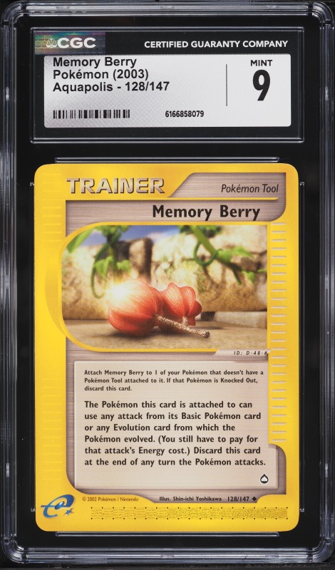 2003 Pokemon Aquapolis Memory Berry #128 CGC 9 MINT