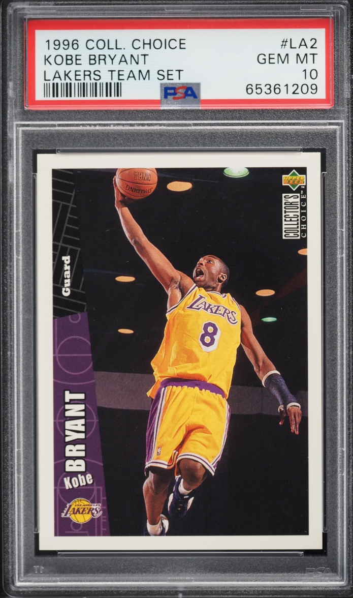 1996 Collector's Choice Lakers Team Set Kobe Bryant ROOKIE #LA2 PSA 10 GEM MINT