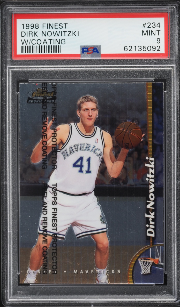 1998 Finest w/ Coating Dirk Nowitzki ROOKIE #234 PSA 9 MINT