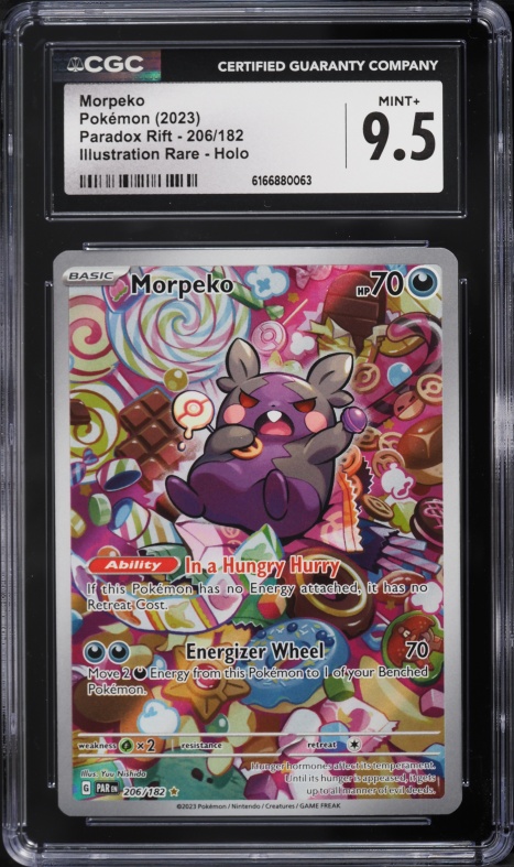 2023 Pokemon Scarlet & Violet Paradox Rift IR Morpeko #206 CGC 9.5 MINT+