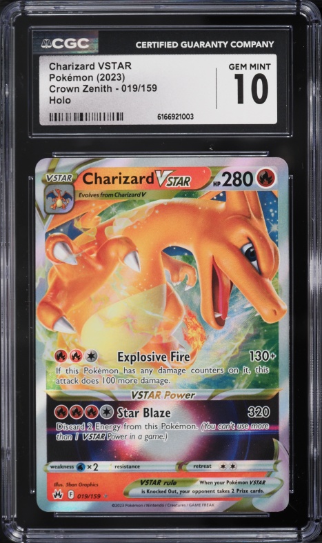 2023 Pokemon Sword & Shield Crown Zenith Holo Charizard VSTAR #19 CGC 10 GEM MINT