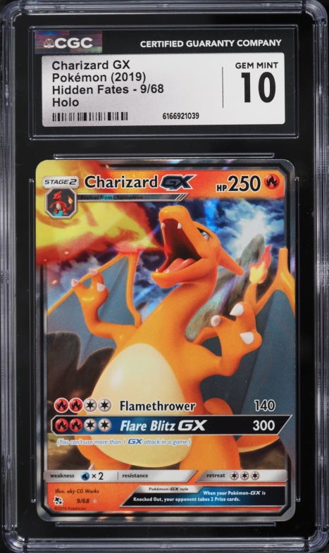 how much is the pokemon card charizard gx worth 2019 Sun & Moon Hidden Fates Full Art #9 PSA 10 GEM MINT on Fanatics Collect Featuring a striking image of the captivating character Charizard GX - Sm60 -