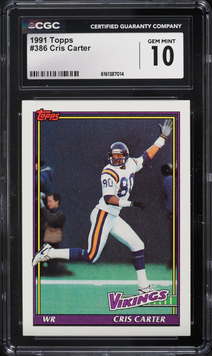 1991 Topps Cris Carter #386 CGC 10 GEM MINT