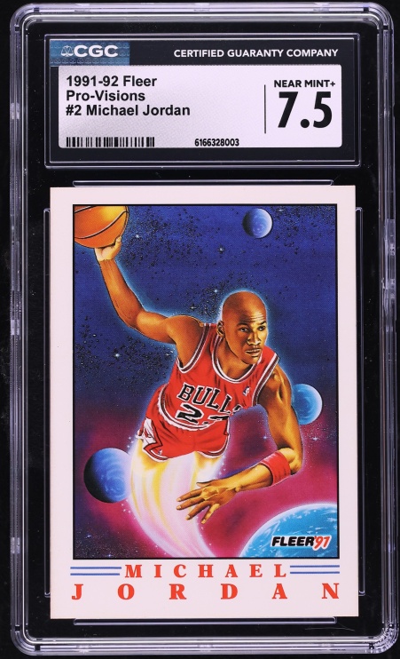 1991 Fleer Pro-Visions Michael Jordan #2 CGC 7.5 NRMT+