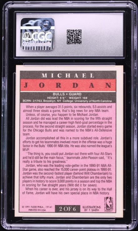 1991 Fleer Pro-Visions Michael Jordan #2 CGC 7.5 NRMT+