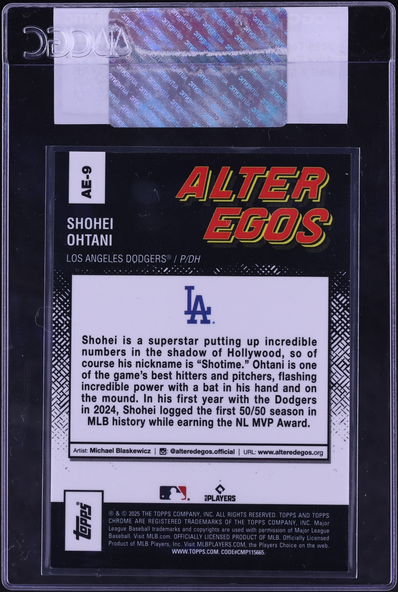 2025 Topps Chrome Update Alter Ego Superheroes Shohei Ohtani #AE-9 CGC AUTH