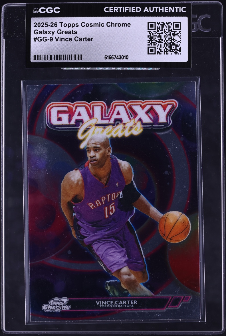 2025 Topps Cosmic Chrome Galaxy Greats Vince Carter #GG-9 CGC AUTH