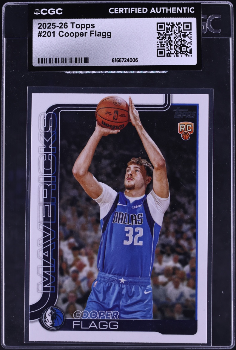 2025 Topps Basketball Cooper Flagg ROOKIE #201 CGC AUTH