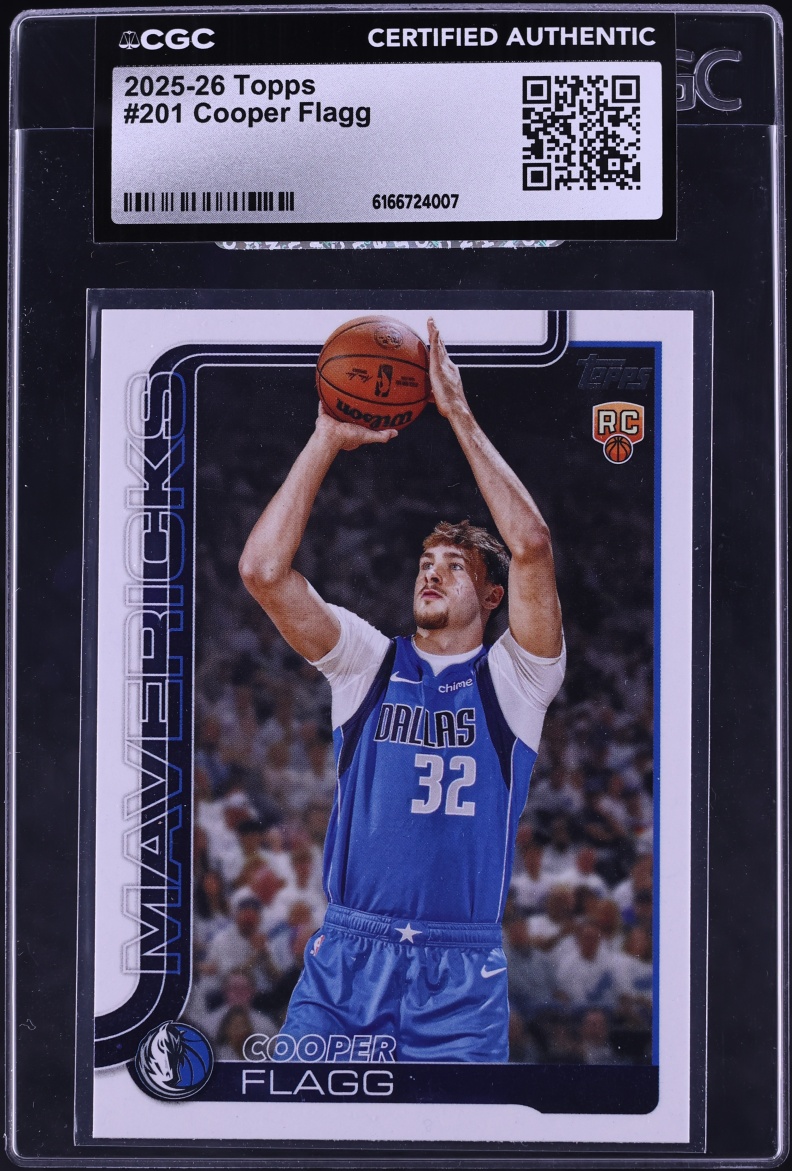 2025 Topps Basketball Cooper Flagg ROOKIE #201 CGC AUTH