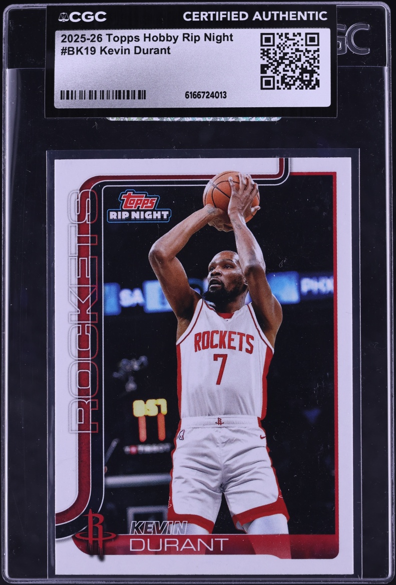 2025 Topps Hobby Rip Night Kevin Durant #BK19 CGC AUTH
