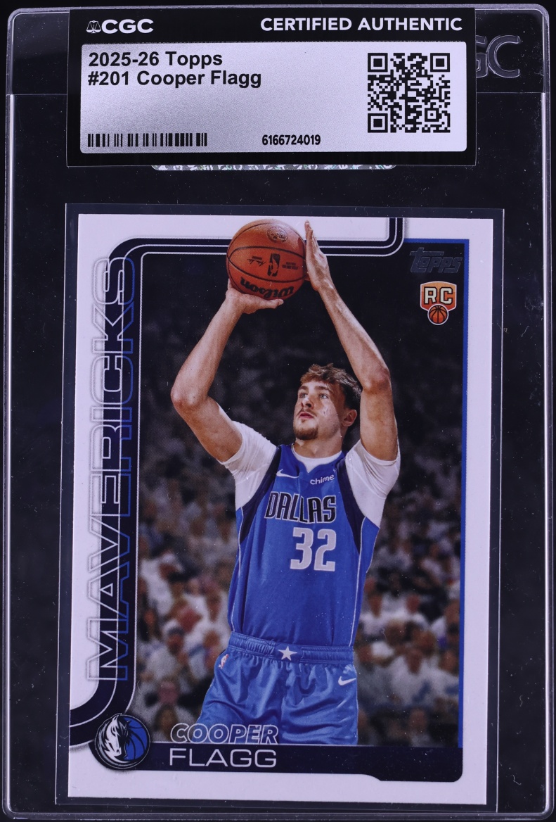 2025 Topps Basketball Cooper Flagg ROOKIE #201 CGC AUTH