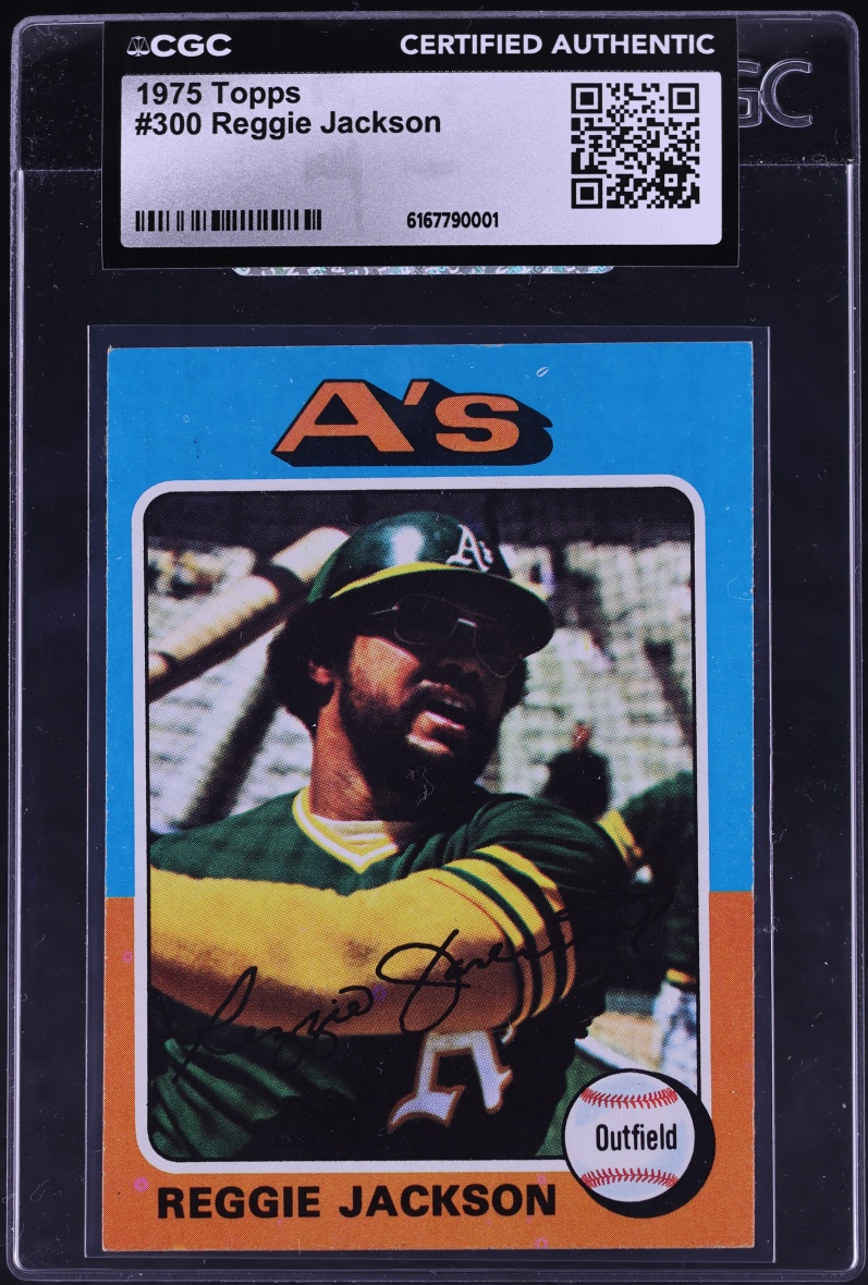 1975 Topps Reggie Jackson #300 CGC AUTH