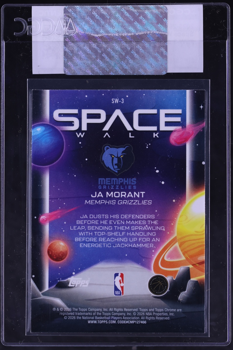 2025 Topps Chrome Cosmic Space Walk Ja Morant #SW-3 CGC AUTH