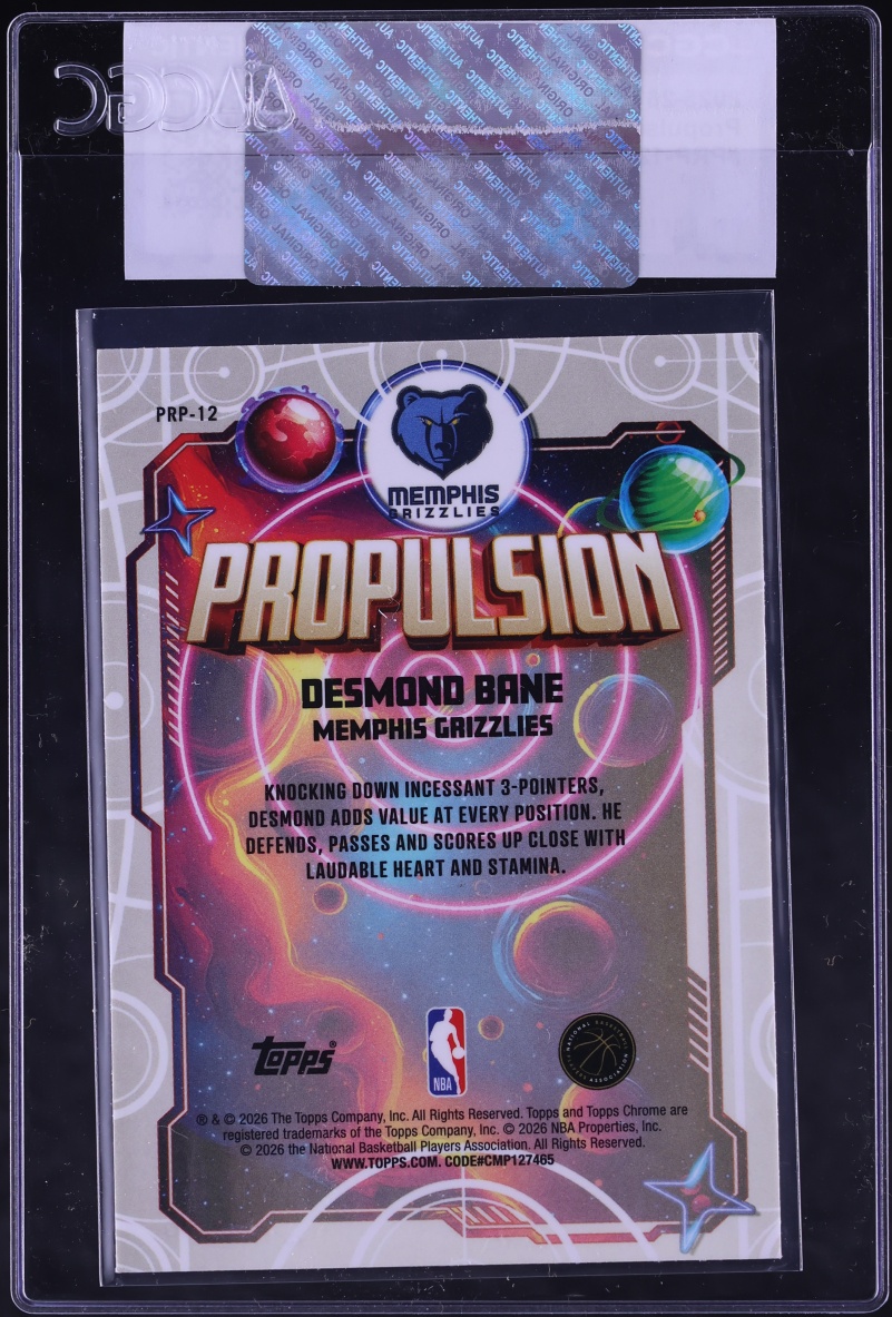 2025 Topps Chrome Cosmic Propulsion Desmond Bane #PRP-12 CGC AUTH