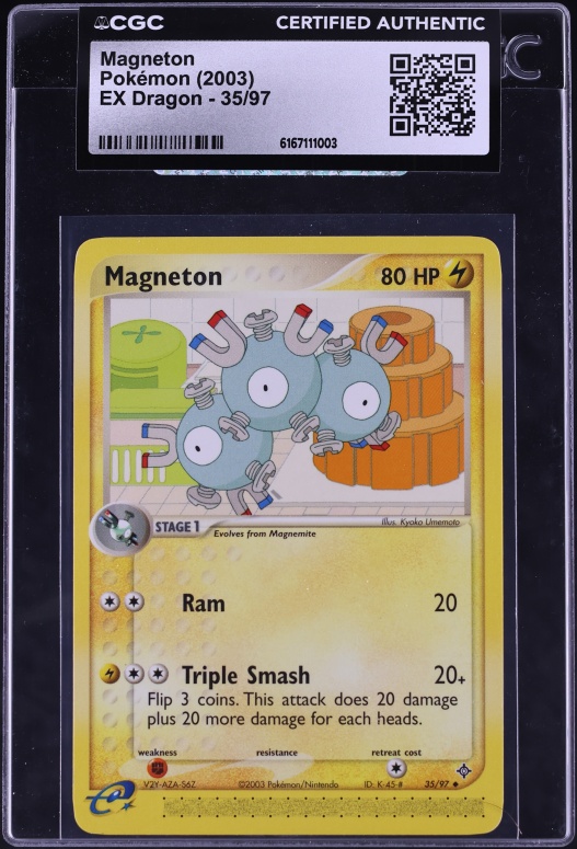 2003 Pokemon E-Card EX Dragon Magneton #35 CGC AUTH