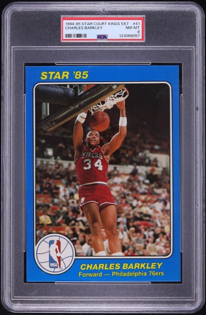 1984 Star Court Kings 5x7 Charles Barkley ROOKIE #41 PSA 8 NM-MT