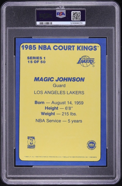 1984 Star Court Kings 5x7 Magic Johnson #15 PSA 9 MINT